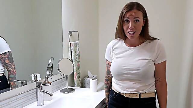 Hot blonde with big boobs solo