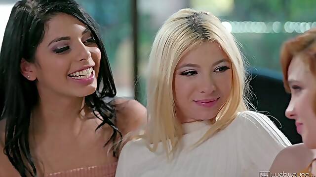 Gina Valentina, Kenzie Reeves and Cadey Mercury like to have threesomes, every once in a while