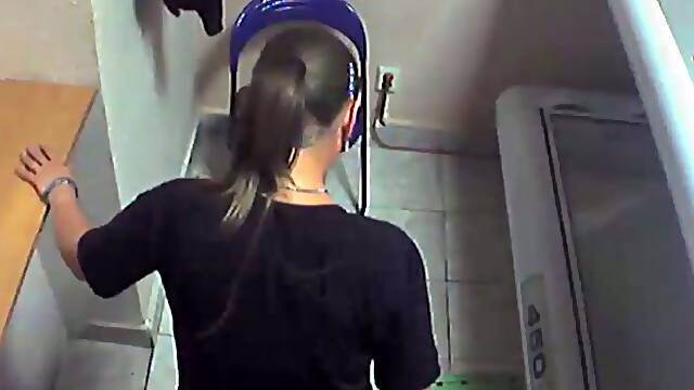 Nice spy cam video in the solarium with a busty and appetizing nympho