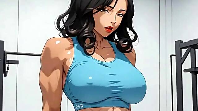 Michele Henris Futanari Gym Dildo Tease