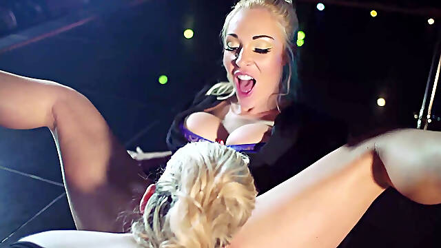Sophia Knight & Victoria Summers fingerfuck & toy pussies in a strip club
