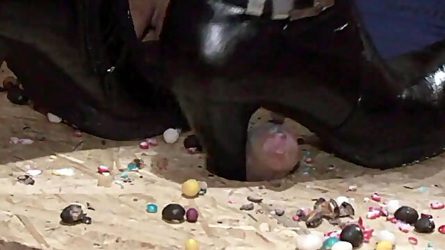 Femdom Wife Tramples Husband's Penis