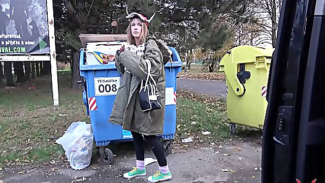 Totally crazy use seeing blonde fucked and kicked out of van