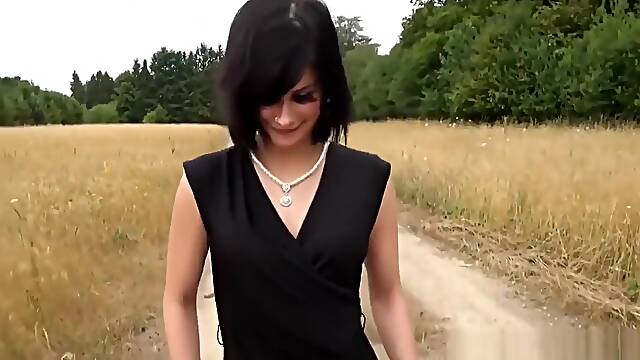 Gangbang french girl on a country road