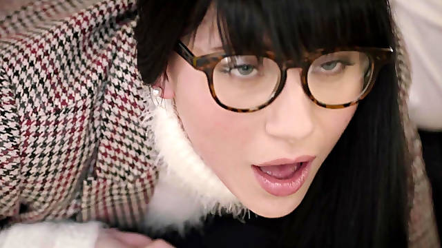 Geeky student gets punished in the ass by her professor