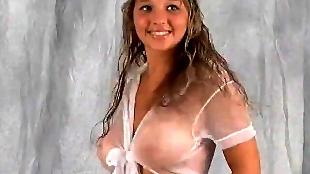 Christina Model Bouncing Her Big Tits See Through - Christina model