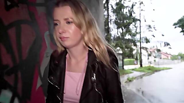 Public Agent FULL SCENE - Cute & hesitant students 1st public sex in the rain