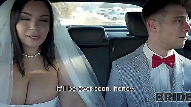 BRIDE4K. Bride remains alone with a stranger in the locked crap-house and cheats on her groom