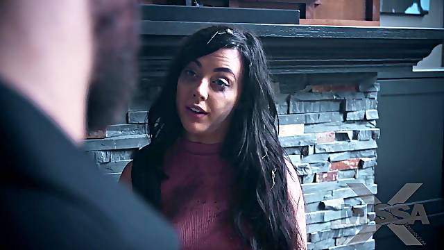 Naked girl inspected by a special agent