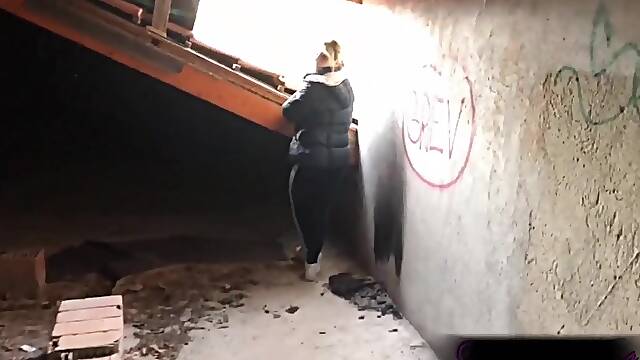 Sexually excited Wife Luna Takes Intensive Anal in Abandoned Abode - Outdoor POV Real Pair