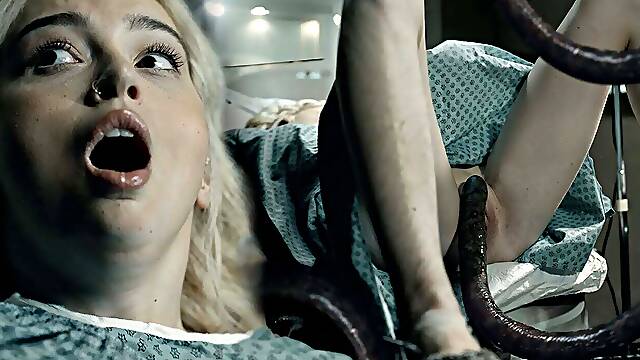 ALIEN MONSTERS Find Lexi Lore in the Gynecologists Office and Make Sure Her Holes Work As Intended