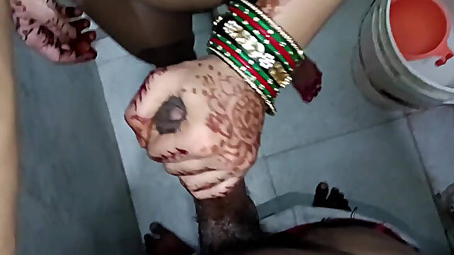 Fucked Gand in the Bathroom.