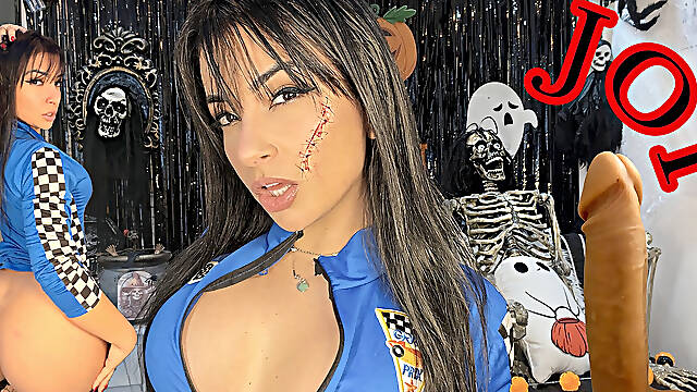 Halloween JOI Jerk off Instructions Emanuelly Raquel Riding on Your Cock Creampie
