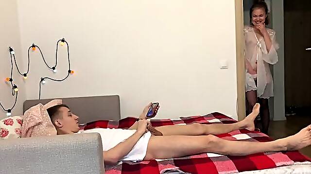 She caught me masturbating and helped me out