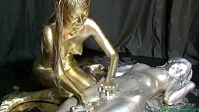 Metallic body painting 003