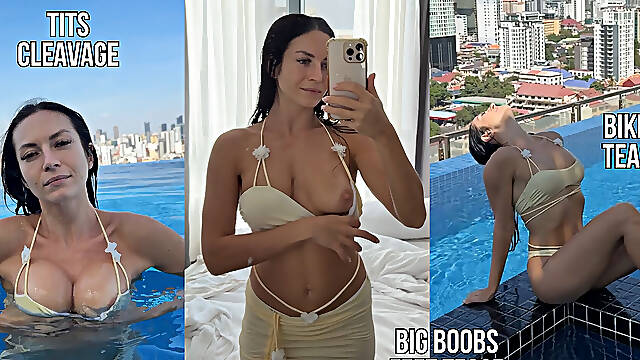 Bikini Tease, Tits Cleavage, Feet, Tits Flash