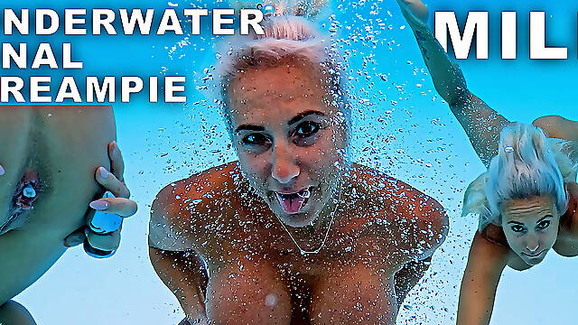 344 MILF Underwater Anal Creampie Prolapse