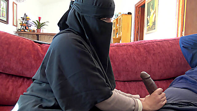 Lebanese Cuckold Wife Invites African Man with Big Black Cock to Her House